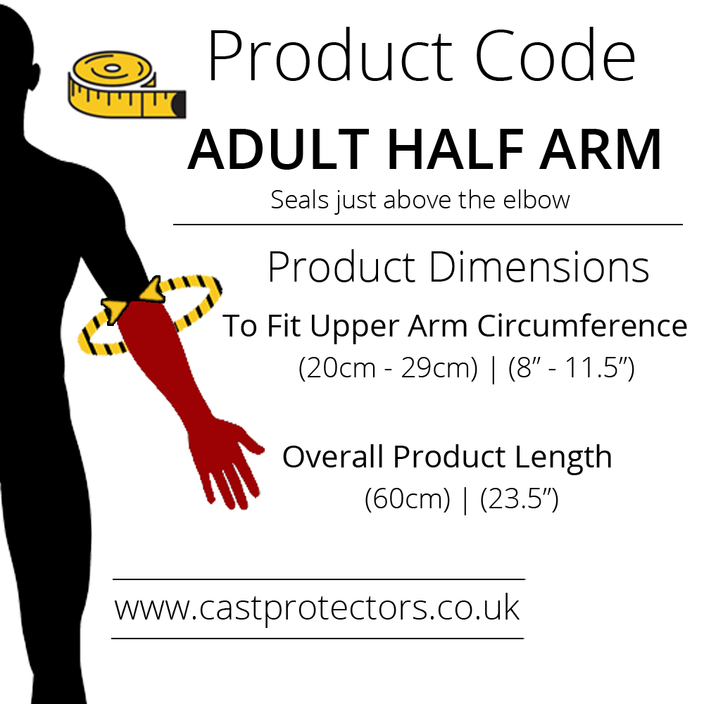 Waterproof HALF ARM Cast Protector Cover For Showering